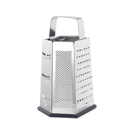 Multifunctional Six-Sided Box Vertical grater- Stainless steel flat handle - Stainless Steel Kitchen Tool with Non-Slip Base  for Vegetables, Cheese, and Potatoes