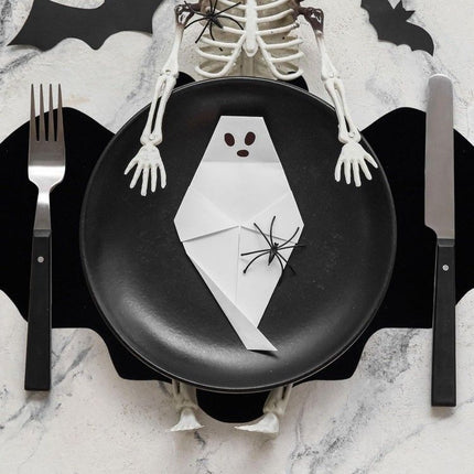 5-pieces 15*9cm Halloween bat-shaped mat - Felt Non-Slip Heat Resistant Table Mat for Party Dining and Gothic Home Deco