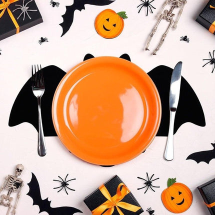 5-pieces 15*9cm Halloween bat-shaped mat - Felt Non-Slip Heat Resistant Table Mat for Party Dining and Gothic Home Deco