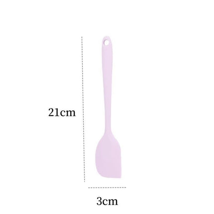 Purple Small size One-Piece Silicone Spatula with Metal Core - Heat Resistant to 230C Food Grade Baking Scraper for Mixing, Frosting and Non-Stick Cookware