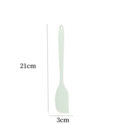Green Small size One-Piece Silicone Spatula with Metal Core - Heat Resistant to 230C Food Grade Baking Scraper for Mixing, Frosting and Non-Stick Cookware