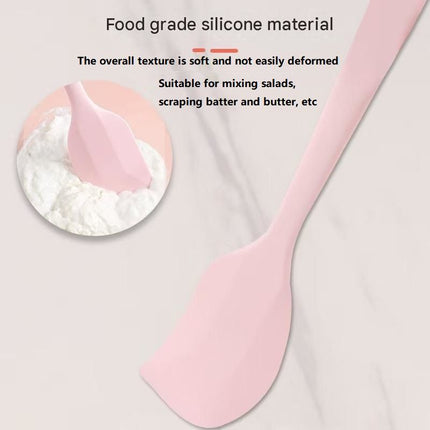 Green Small size One-Piece Silicone Spatula with Metal Core - Heat Resistant to 230C Food Grade Baking Scraper for Mixing, Frosting and Non-Stick Cookware