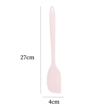Pink Large size One-Piece Silicone Spatula with Metal Core - Heat Resistant to 230C Food Grade Baking Scraper for Mixing, Frosting and Non-Stick Cookware