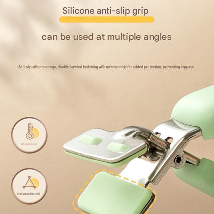 Anti-Scald Bowl Lifter - Silicone Grip, Stainless Steel Clamp, Locking Storage - Safe Hot Dish Removal for Steamer and Rice Cooker