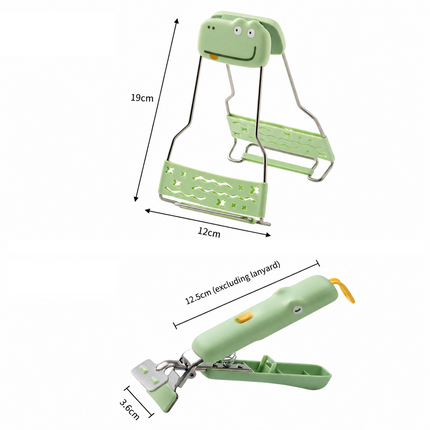 Anti-Scald Dish Lifter and Bowl Gripper Set - Adjustable Silicone Grip Stainless Steel Kitchen Tool for Steamer Oven Microwave Safe Hot Plate Removal