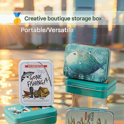 3-Pack Kitten and puppy patterns Portable Metal Storage Box for Cotton Swabs and Coins – Compact and Portable (95x70mm), Durable Storage Accessory