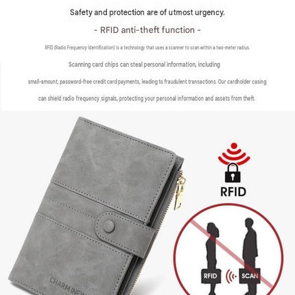 Green RFID-Protected Travel Passport Wallet - Slim Multi-Compartment Organiser for Cards, ID, SIM & Documents, PU Leather Finish