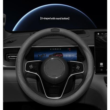 Apricot Liquid Silicone Steering Wheel Cover - Ultra-Thin Non-Slip Sweat-Resistant Car Wheel Protector For O Type And D Type Wheels