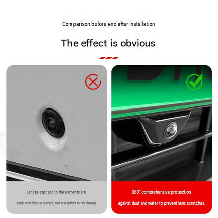 2 pair Car Camera Lens Protector Cover - ABS Material - Dustproof and Waterproof Shield for 360 Degree Reverse Imaging System - Scratch Resistant Protection for Vehicle Safety