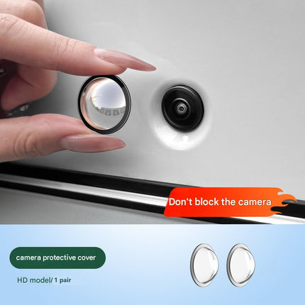 2 pair Car Camera Lens Protector Cover - ABS Material - Dustproof and Waterproof Shield for 360 Degree Reverse Imaging System - Scratch Resistant Protection for Vehicle Safety