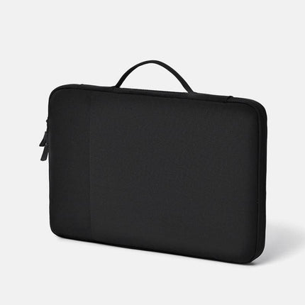 Black 180 Degree Open Laptop Sleeve - Water Resistant Oxford Fabric - Shock Absorbing Padded Protection, Multi Compartment Organizer for 13.3 Inch MacBook and Huawei Laptops