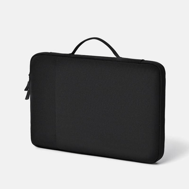 Black 180 Degree Open Laptop Sleeve - Water Resistant Oxford Fabric - Shock Absorbing Padded Protection, Multi Compartment Organizer for 13.3 Inch MacBook and Huawei Laptops