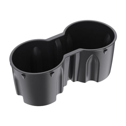Black Car Cup Holder Insert - TPE Material, Non-Slip Dual Slot Stabiliser for Center Console, Easy Clean Car Accessory