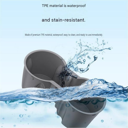 Black Car Cup Holder Insert - TPE Material, Non-Slip Dual Slot Stabiliser for Center Console, Easy Clean Car Accessory