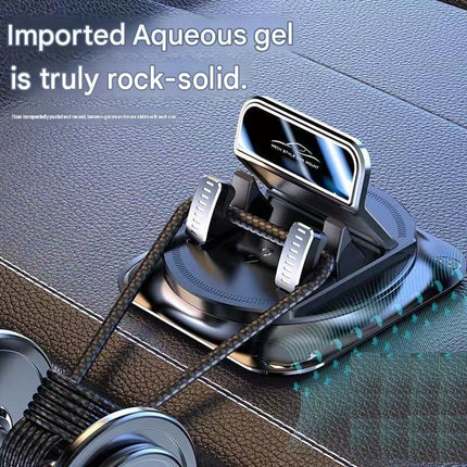 1-pack Black Dashboard Car Phone Holder Mount - 360 Degree Rotatable, Non-Slip Gel Base, One-Hand Operation, Universal Smartphone Support for Navigation and Daily Driving