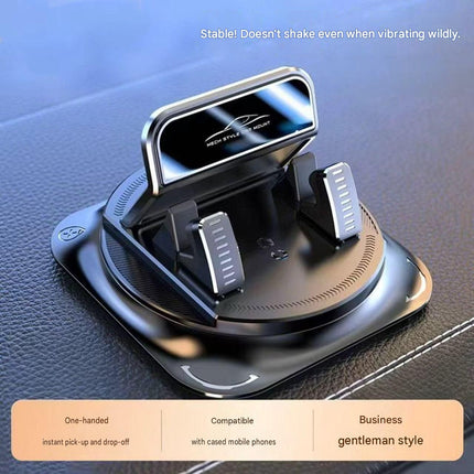 2-pack Black Dashboard Car Phone Holder Mount - 360 Degree Rotatable, Non-Slip Gel Base, One-Hand Operation, Universal Smartphone Support for Navigation and Daily Driving