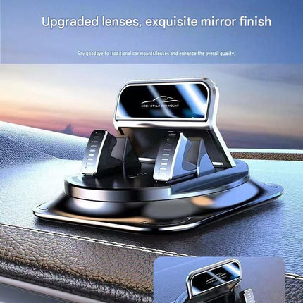 2-pack Black Dashboard Car Phone Holder Mount - 360 Degree Rotatable, Non-Slip Gel Base, One-Hand Operation, Universal Smartphone Support for Navigation and Daily Driving
