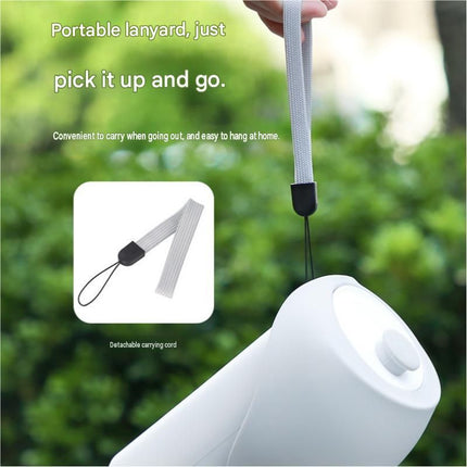 Grey Portable Dog Water Bottle 550ml - Grade Silicone, Collapsible Leak Proof Design with Wrist Strap for Walking and Travel