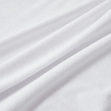 99*190cm White Waterproof Mattress Protector - Microfibre Terry Towelling Top, TPU Membrane Barrier, Machine Washable Fitted Sheet with 4 Corner Straps