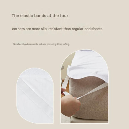 152*203cm White Waterproof Mattress Protector - Microfibre Terry Towelling Top, TPU Membrane Barrier, Machine Washable Fitted Sheet with 4 Corner Straps