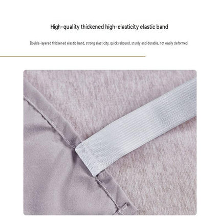 White 152x203x38cm Elastic Bed Skirt - Thickened Polyester Fitted Valance with Double-Layer High-Stretch Band, Wrinkle-Resistant Drop