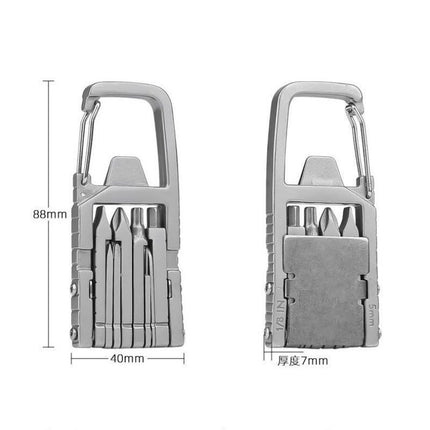 1-pack 13-in-1 Stainless Steel Multi Function Tool - SIM Card Ejector, Phone Stand, Screwdriver and Camera Tripod Accessory for Photography and Everyday Repairs