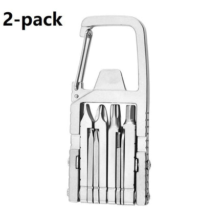 2-pack 13-in-1 Stainless Steel Multi Function Tool - SIM Card Ejector, Phone Stand, Screwdriver and Camera Tripod Accessory for Photography and Everyday Repairs