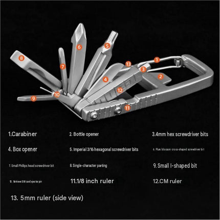 3-pack 13-in-1 Stainless Steel Multi Function Tool - SIM Card Ejector, Phone Stand, Screwdriver and Camera Tripod Accessory for Photography and Everyday Repairs