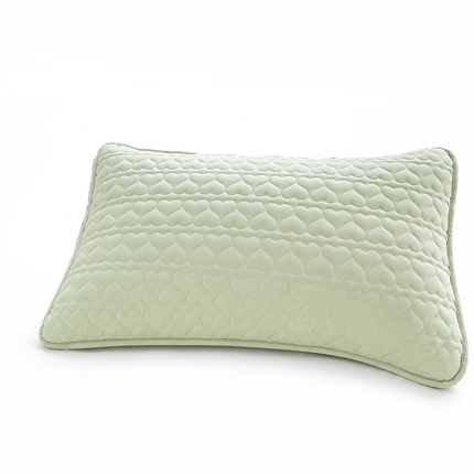 Skin-friendly and comfortable Pillow Protector 48x74cm Green（Pack of 1）- Sweat and Oil Resistant Polyester Pillowcase with Quilted Padding, Easy Clean Bedding Cover for Home Use