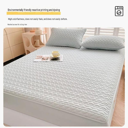 Skin-friendly and comfortable Pillow Protector 48x74cm White（Pack of 1 pair）- Sweat and Oil Resistant Polyester Pillowcase with Quilted Padding, Easy Clean Bedding Cover for Home Use