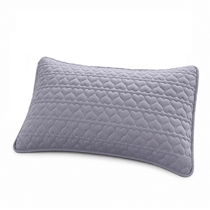 Skin-friendly and comfortable Pillow Protector 48x74cm Dark gray（Pack of 1） - Sweat and Oil Resistant Polyester Pillowcase with Quilted Padding, Easy Clean Bedding Cover for Home Use