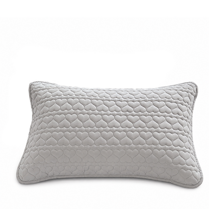 Skin-friendly and comfortable Pillow Protector 48x74cm Light gray（Pack of 1） - Sweat and Oil Resistant Polyester Pillowcase with Quilted Padding, Easy Clean Bedding Cover for Home Use
