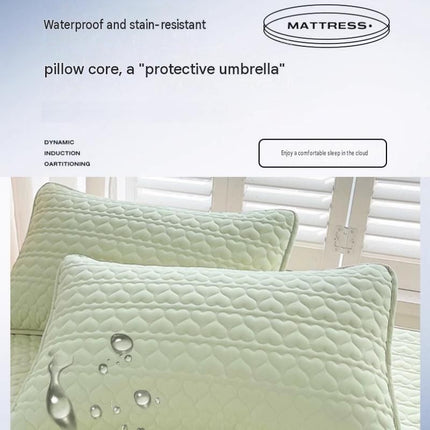Skin-friendly and comfortable Pillow Protector 48x74cm Dark gray（Pack of 1 pair）- Sweat and Oil Resistant Polyester Pillowcase with Quilted Padding, Easy Clean Bedding Cover for Home Use