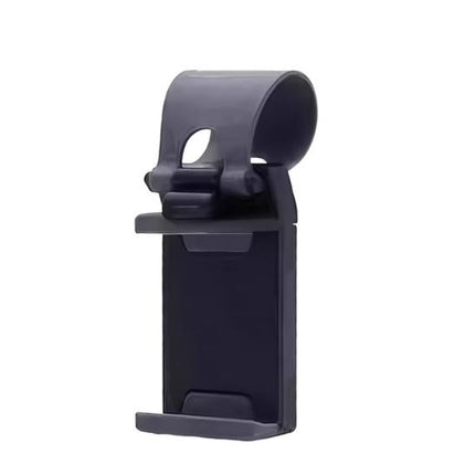 Steering Wheel Phone Mount Black（Pack of 1）- ABS Plastic Car Phone Holder with Silicone Grip, Universal 4-6 Inch Smartphone Clip for Navigation, Hands-Free Driving Accessory