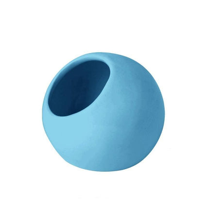 Anti-Splash Ceramic Parrot Feeder Bowl Blue（Pack of 1）- Gnaw-Resistant Bird Food Dish with Stable Base, 150ml Capacity, Smooth Glaze Finish for Small Birds