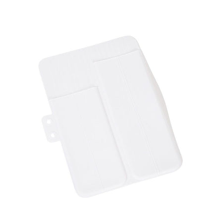 White Travel Silicone Hair Tool Storage Mat - Heat Resistant, Non-Slip, Foldable Organizer for Curling Irons and Straighteners, Dual Pocket Design for Cords and Styling Tools