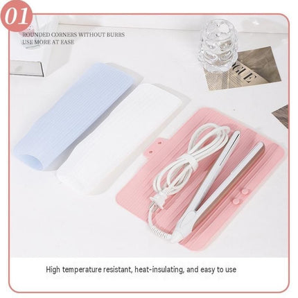 Green Cordless Mini Hair Straightener and Pink Curler and Heat Resistant Silicone Storage Mat - 3 Temperature Settings,  Travel Friendly, Alloy Heating Plates, Portable Styling Kit,Suitable as a gift