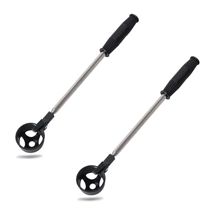 2 Pack Telescopic Golf Ball Retriever - Stainless Steel Shaft, Non-Slip Rubber Grip, 40cm to 200cm Adjustable Length, Portable Pick-Up Tool for Course and Water Hazards