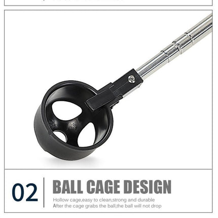 2 Pack Telescopic Golf Ball Retriever - Stainless Steel Shaft, Non-Slip Rubber Grip, 40cm to 200cm Adjustable Length, Portable Pick-Up Tool for Course and Water Hazards