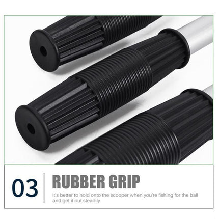 2 Pack Telescopic Golf Ball Retriever - Stainless Steel Shaft, Non-Slip Rubber Grip, 40cm to 200cm Adjustable Length, Portable Pick-Up Tool for Course and Water Hazards