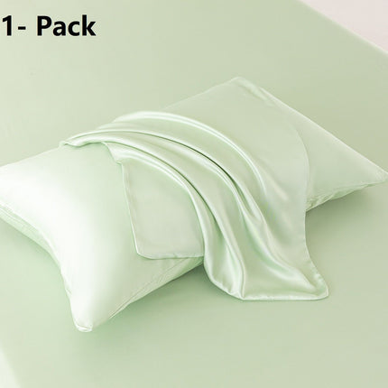 1-pack Green Bamboo Pulp Fibre Pillowcase - 48x74cm Single - Cooling Silky Touch, Moisture Wicking, Machine Washable, Breathable Sleep Comfort for Home Use
