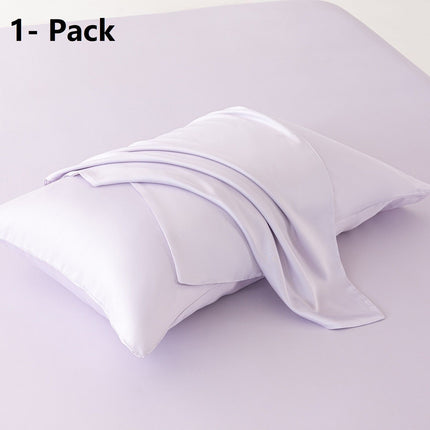 1-pack Purple Bamboo Pulp Fibre Pillowcase - 48x74cm Single - Cooling Silky Touch, Moisture Wicking, Machine Washable, Breathable Sleep Comfort for Home Use