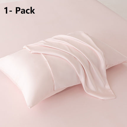 1-pack Pink Bamboo Pulp Fibre Pillowcase - 48x74cm Single - Cooling Silky Touch, Moisture Wicking, Machine Washable, Breathable Sleep Comfort for Home Use