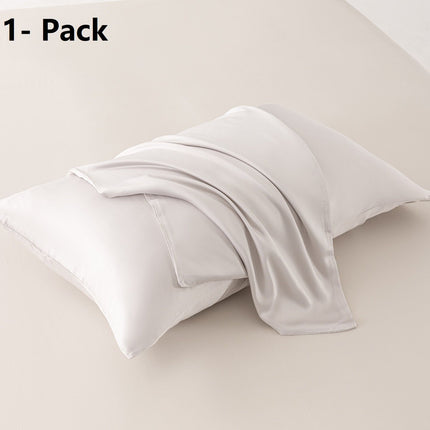 1-pack Grey Bamboo Pulp Fibre Pillowcase - 48x74cm Single - Cooling Silky Touch, Moisture Wicking, Machine Washable, Breathable Sleep Comfort for Home Use