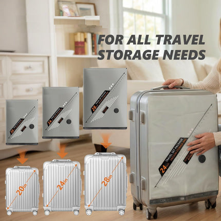 15-piece  Travel Vacuum Compression Bags with Electric Pump - Small 40x54cm*6, Medium 47x64cm*6, Large 54x74cm*3, Space Saving Luggage Organizer for Home and Travel