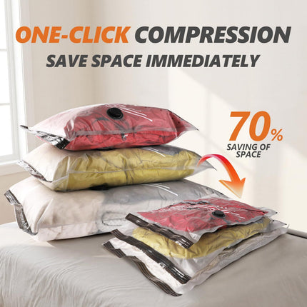 15-piece  Travel Vacuum Compression Bags with Electric Pump - Small 40x54cm*6, Medium 47x64cm*6, Large 54x74cm*3, Space Saving Luggage Organizer for Home and Travel
