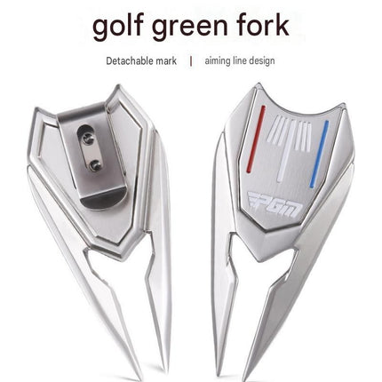 3 piece Golf Accessories Gift Set - Magnetic Anti-Fly Tee, Spirit Level Hat Clip Marker, Metal Divot Repair Tool with Alignment Lines, Portable Course Essentials for Men