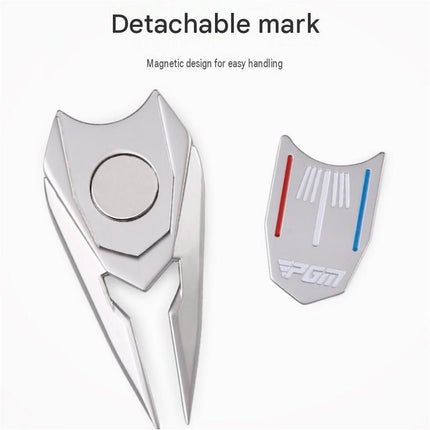 3 piece Golf Accessories Gift Set - Magnetic Anti-Fly Tee, Spirit Level Hat Clip Marker, Metal Divot Repair Tool with Alignment Lines, Portable Course Essentials for Men