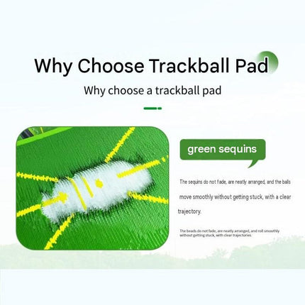 Yellow trajectory line and printed "OK"Golf Swing Training Mat- Sequin Track Detection - Portable Plastic and Rubber Practice Pad for Indoor and Outdoor Use, Anti-Slip Base 24.4x38.4cm