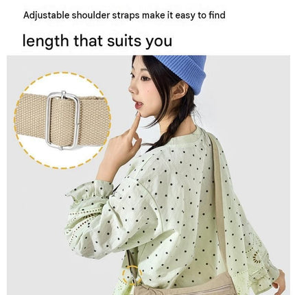 Beige Lightweight Nylon Crossbody Bag for Women - Multi-Compartment Shoulder Purse with Adjustable Strap 260g Travel Friendly Commuter Tote for Daily Use